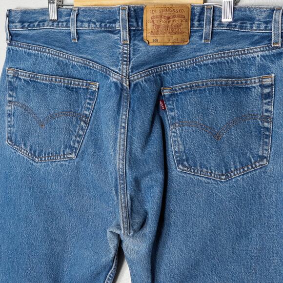 Levi’s Men’s Jeans 501 Vintage Button Fly Classic Straight Leg 100% Cotton 42x30 - Picture 5 of 12